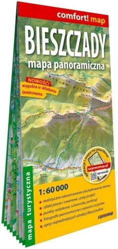 Comfort! map Bieszczady mapa panoramiczna 1:60 000