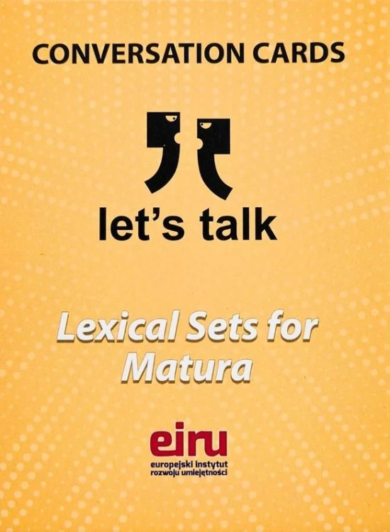 Karty Konwersacyjne Let's talk Lexical Sets for...