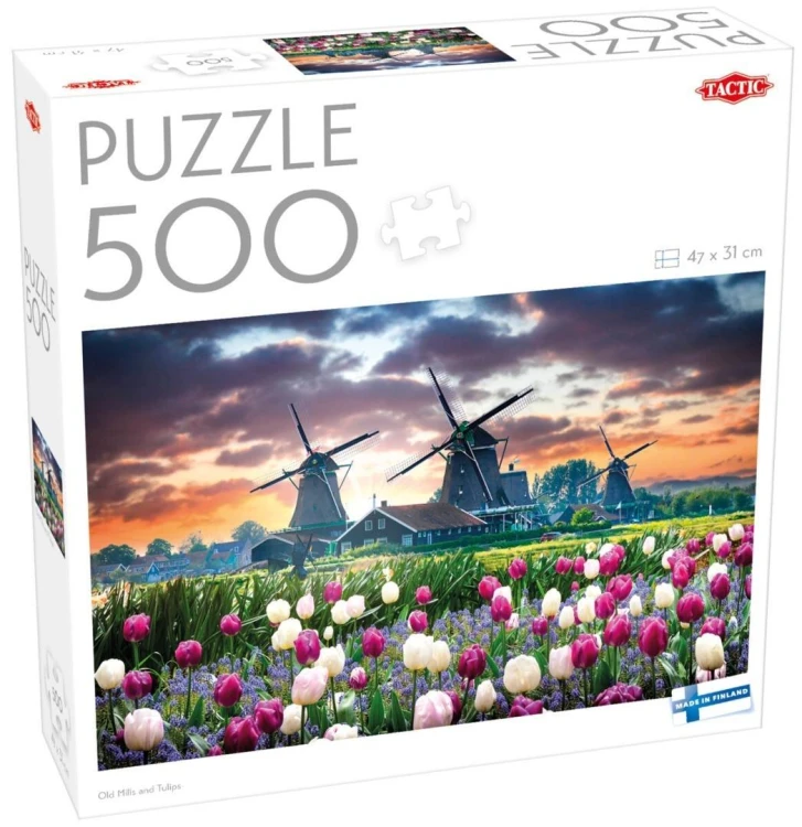 Puzzle 500 Lovers Old Mills and Tulips, Tactic
