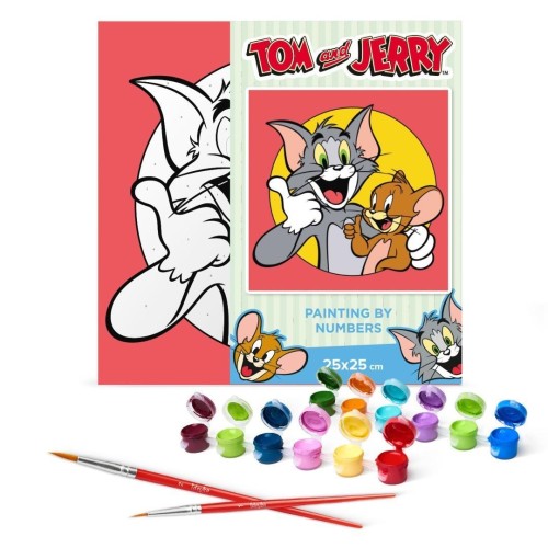 Malowanie po numerach - Tom i Jerry 25x25cm