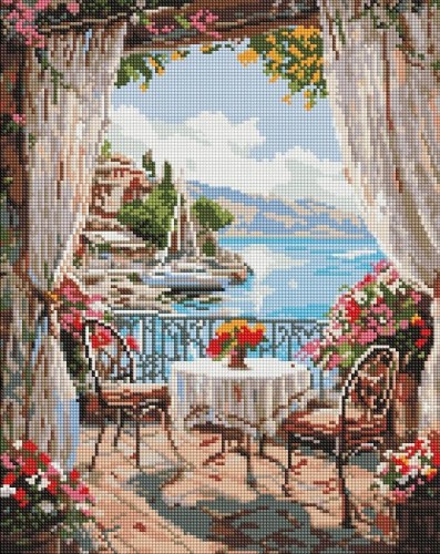 Diamentowa mozaika - Letnia weranda 40x50cm