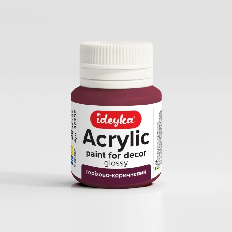 Farba akrylowa Orzechowy brąz 20ml, Ideyka