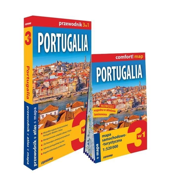 Portugalia 3w1: przewodnik + atlas + mapa w.2025