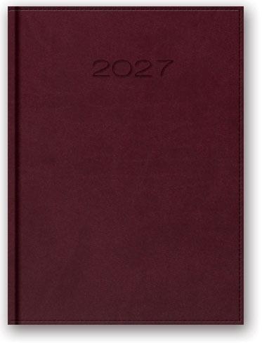 Kalendarz 2027 książkowy B5 Vivella bordowy