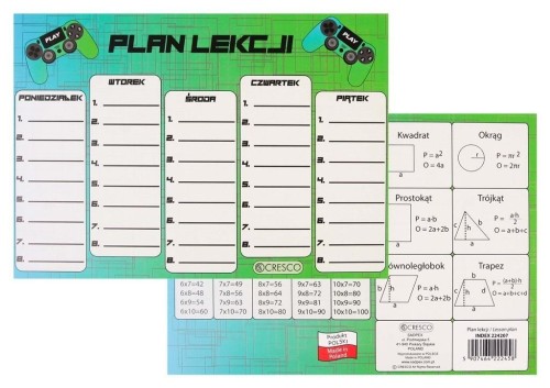 Plan lekcji A5 Pad (25szt), Cresco