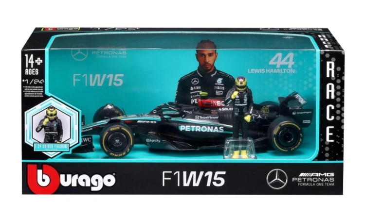 Race Formula Mercedes W15 W/ Figure 1:24, BBurago