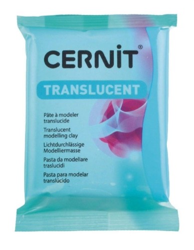 Modelina przeźroczysta turkusowa 56g, Cernit