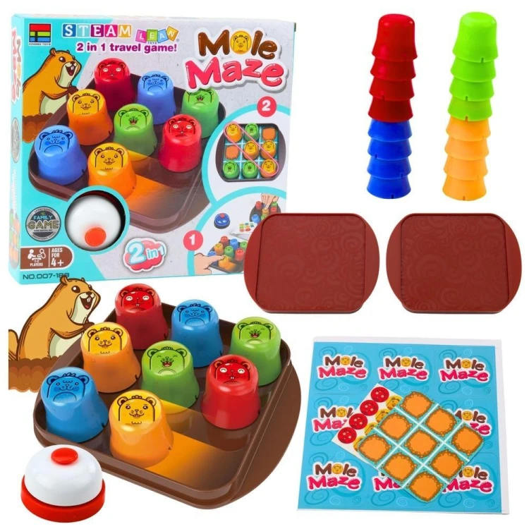 Gra zręcznościowa 2w1 Mole Maze, Leantoys