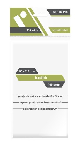 Koszulki Basilisk 65x110 (100sztuk) REBEL, Rebel