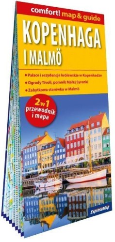 Kopenhaga i Malmo laminowany map&guide 2w1
