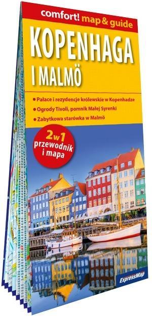 Kopenhaga i Malmo laminowany map&guide 2w1
