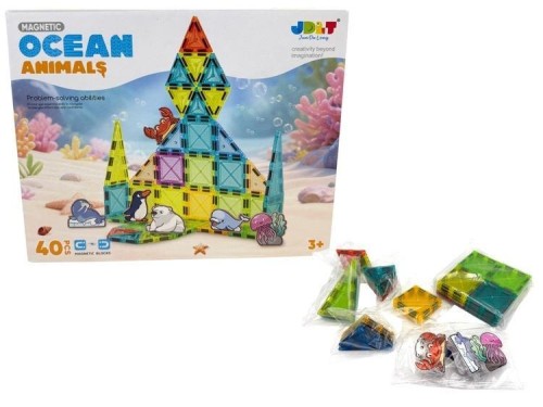 Klocki magnetyczne 40el, Cabo-Toys