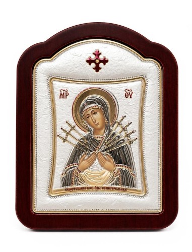 Ikona srebrna M.B. Bolesna 14x18cm