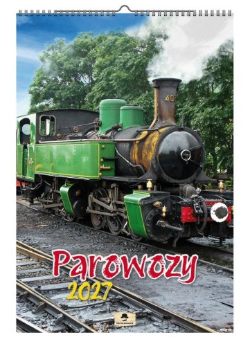 Kalendarz 2027 A3 ścienny parowozy