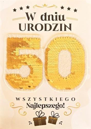 Karnet Urodzny 50 Cekiny