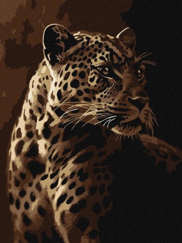 Malowanie po numerach -Spojrzenie lamparta 30x40cm