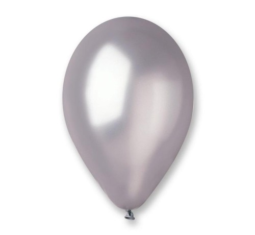 Balony metaliczne srebrne 25cm 100 szt.