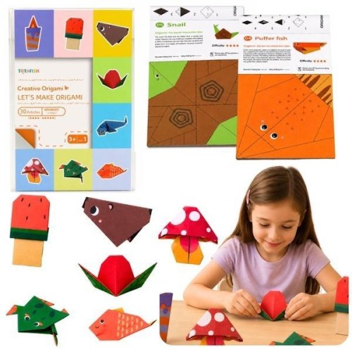 Zeszyt z origami Zwierzęta 30 arkuszy, Leantoys