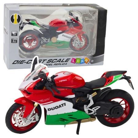 Motocykl metalowy ze światłem i dźwiękiem 1:12