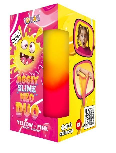 Jiggly Slime Neo Duo żółto-różowy 430g, Tuban