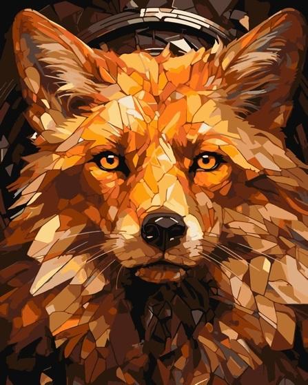 Malowanie po numerach - Czerwony lis 40x50cm, Qbee