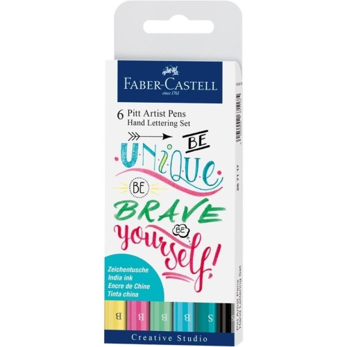 Pisaki Pitt Artist Pen pastel 6szt FABER CASTELL