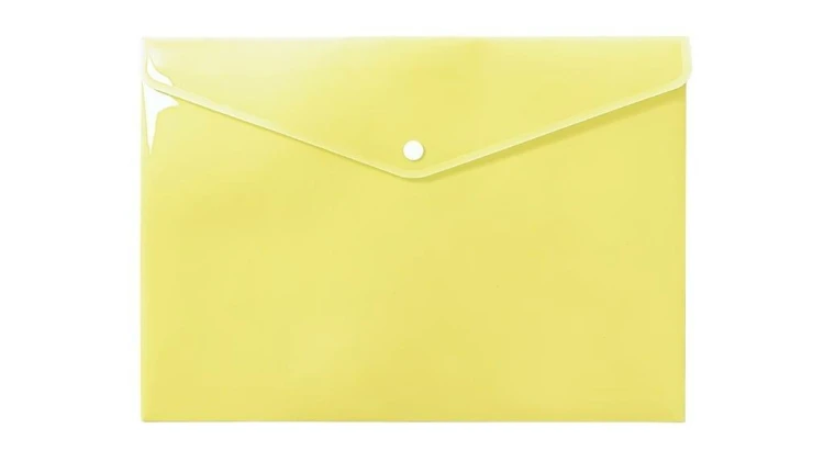 Teczka koperta A4 PP pastel żółta, Biurfol