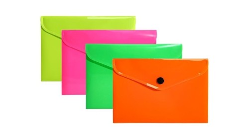 Teczka koperta A6 PP neon (10szt), Biurfol