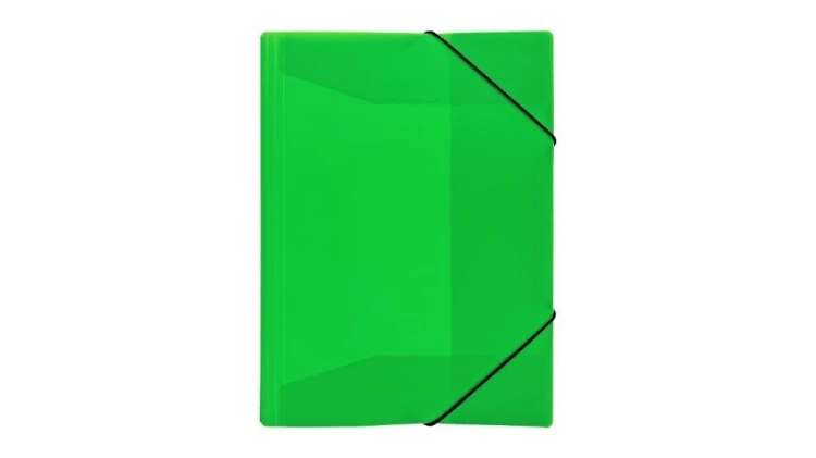Teczka z gumką A4 PP neon zielona, Biurfol