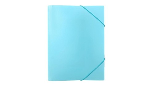 Teczka z gumką A4 PP pastel niebieska, Biurfol