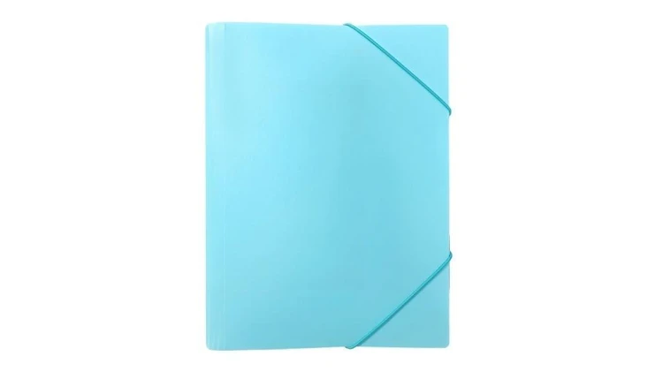 Teczka z gumką A4 PP pastel niebieska, Biurfol