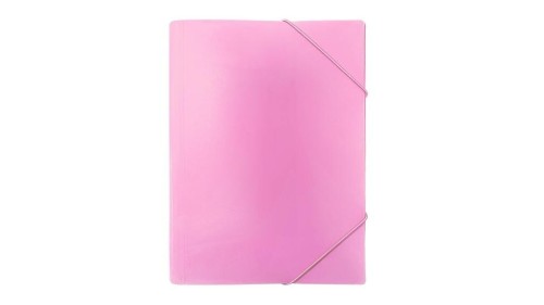 Teczka z gumką A4 PP pastel różowa, Biurfol