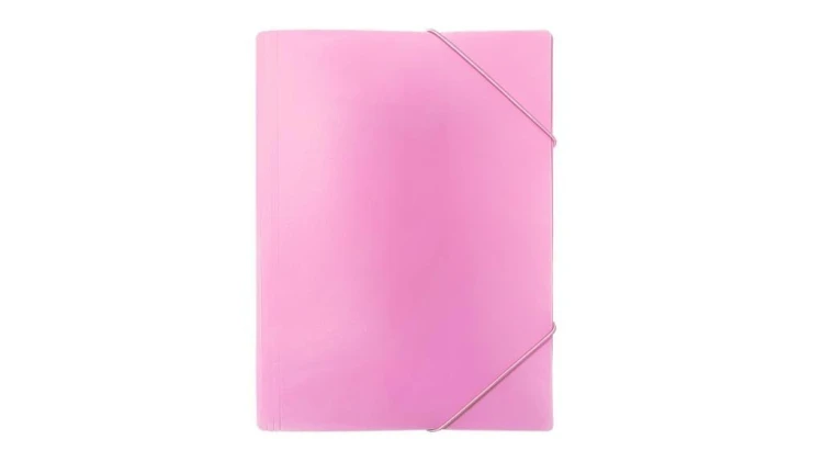 Teczka z gumką A4 PP pastel różowa, Biurfol