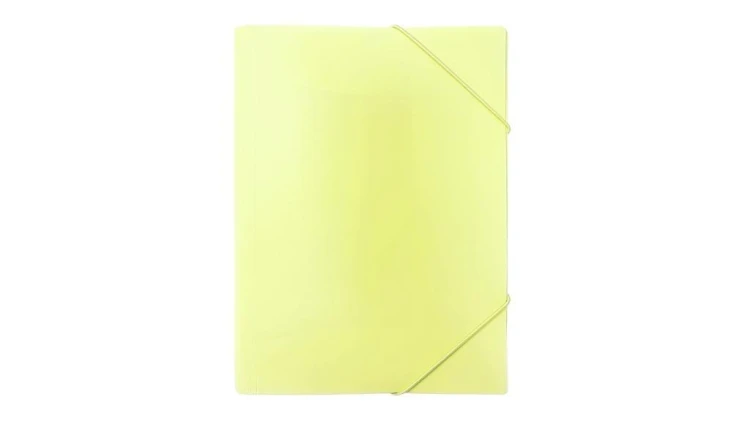 Teczka z gumką A4 PP pastel żółta, Biurfol