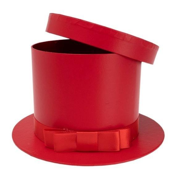 Pudełko Flower Box Kapelusz czerwony ROZETTE