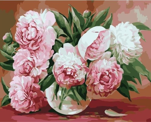 Malowanie po numerach 40x50 Piwonie, Koh-I-Noor
