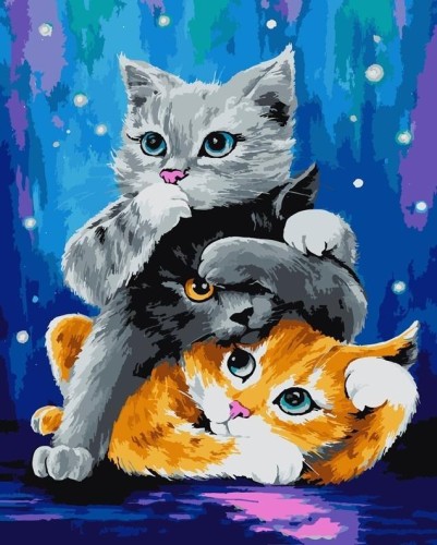 Malowanie po numerach 40x50 Kotki, Koh-I-Noor
