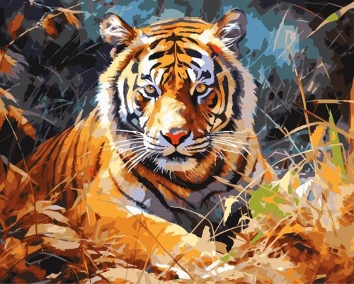 Malowanie po numerach 40x50 Tygrys, Koh-I-Noor