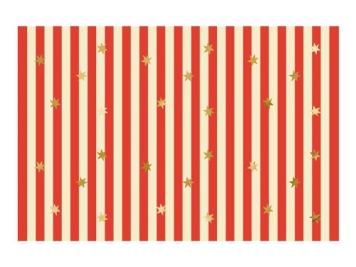 Obrus papierowy Pasy z gwiazdkami 180x120cm