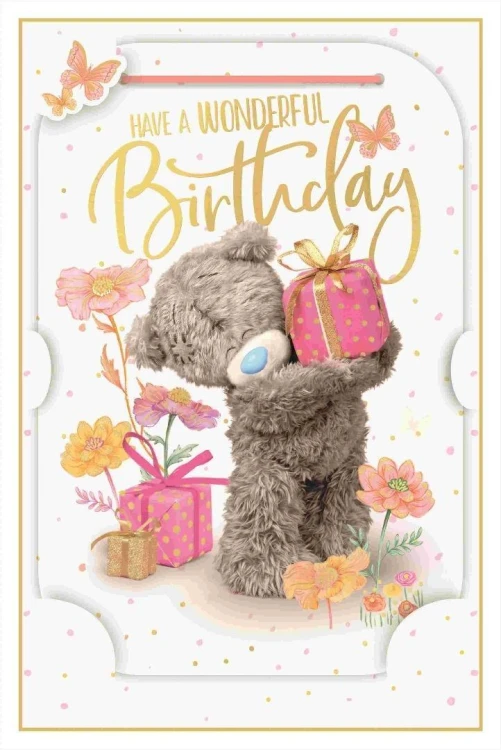 Karnet holograficzny 3D - Birthday