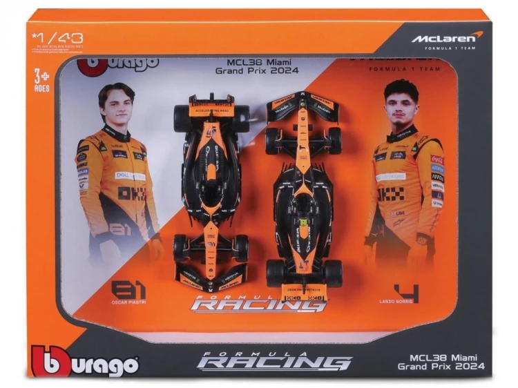 Mclaren MCL38 2024 2 Pack Vertical, BBurago