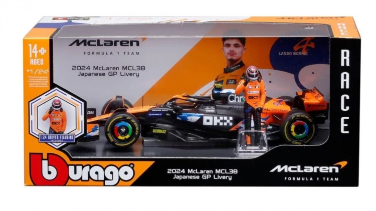 Formula With Figure Mclaren Team MCL38, BBurago