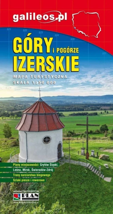 Góry i Pogórze Izerskie - mapa turystyczna