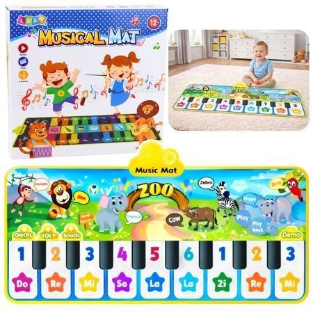 Mata taneczna interaktywna zwierzęta ZOO, Leantoys