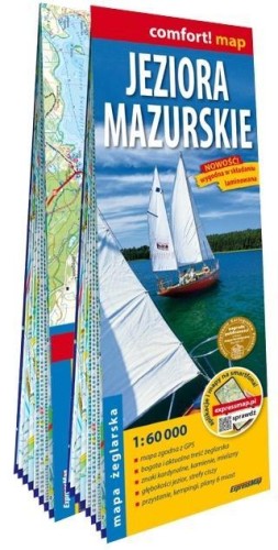 Jeziora Mazurskie; 2-częściowa mapa żeglarska