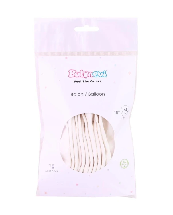 Balony lateksowe Pastel białe 45cm 10szt