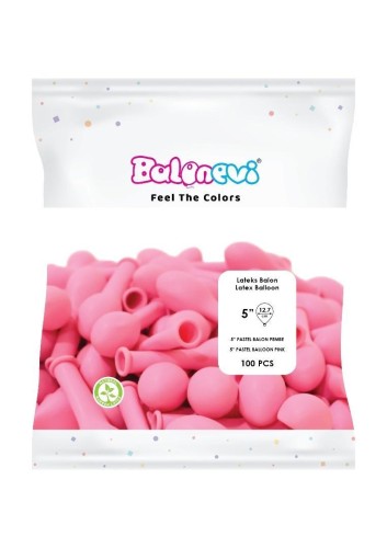 Balony lateksowe Pastel różowe 12cm 100szt