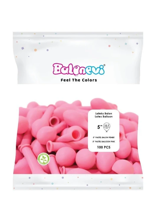 Balony lateksowe Pastel różowe 12cm 100szt