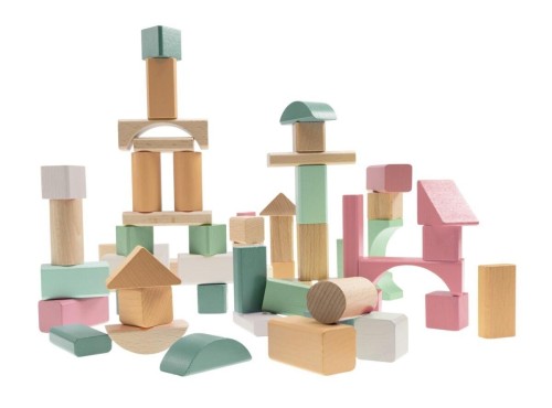Klocki drewniane Soft Neutrals Wooden Blocks 60el