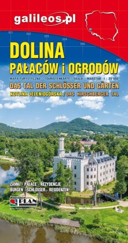 Dolina Pałaców i Ogrodów mapa turystyczna 1:25 00
